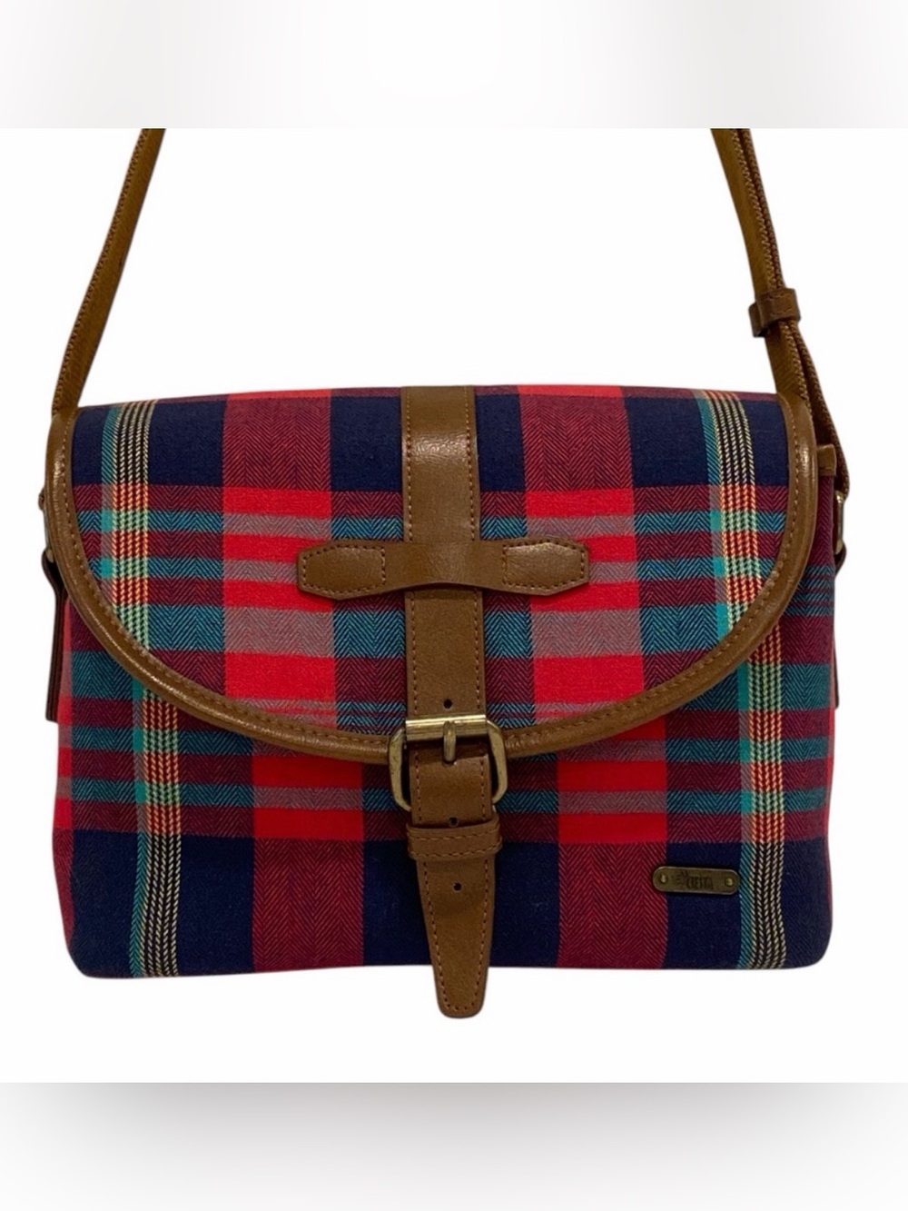 Ciesta Fruit Tartan Camera Shoulder Bag - Korean Designer- Like New